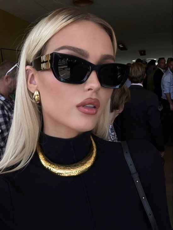 Miu Miu MU09WS 1AB5S0 Cat Eye Sunglasses – Black/Dark Grey main image 11